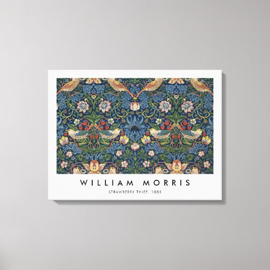 Strawberry Thief William Morris Canvas Afdruk (Voorkant)