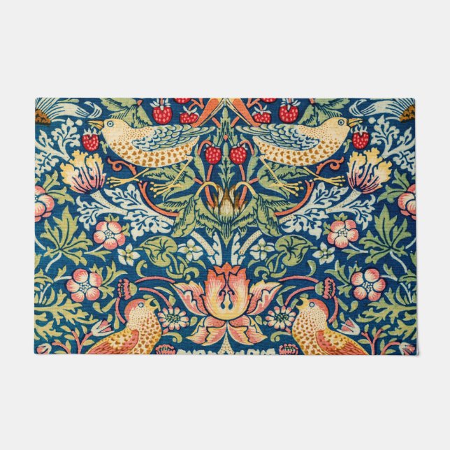 Strawberry Thief William Morris Deurmat (Voorkant)