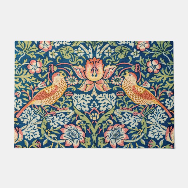 Strawberry Thief William Morris Deurmat (Voorkant)