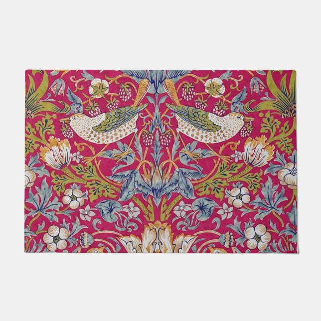 Strawberry Thief William Morris Deurmat (Voorkant)
