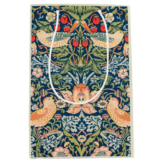 Strawberry Thief William Morris Gift Bag Medium Cadeauzakje (Voorkant)
