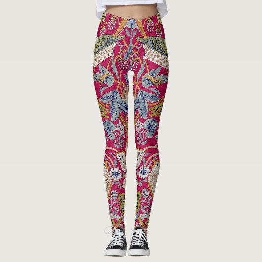 Strawberry Thief William Morris Leggings (Voorkant)