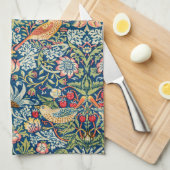 Strawberry Thief William Morris Theedoek (Quarter Fold)