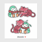 Strawberry Tiger & Mint Penguin Sticker Pack ver.1 (Vel)