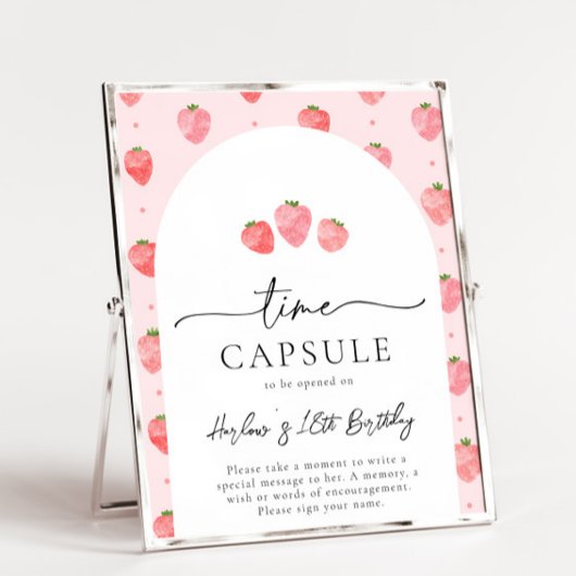 Strawberry Time Capsule Sign