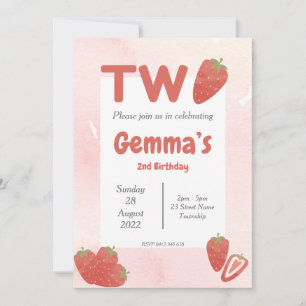 Strawberry Twee jaar Kaart