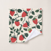 Strawberry Vine Pattern Bad Handdoek (Wasdoekje)