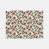 Strawberry Vine Pattern Fleece Deken (Voorkant (Horizontaal))