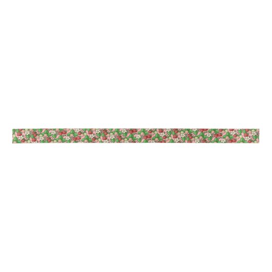 Strawberry Vine Pattern Ribbon Lint (Voorkant)