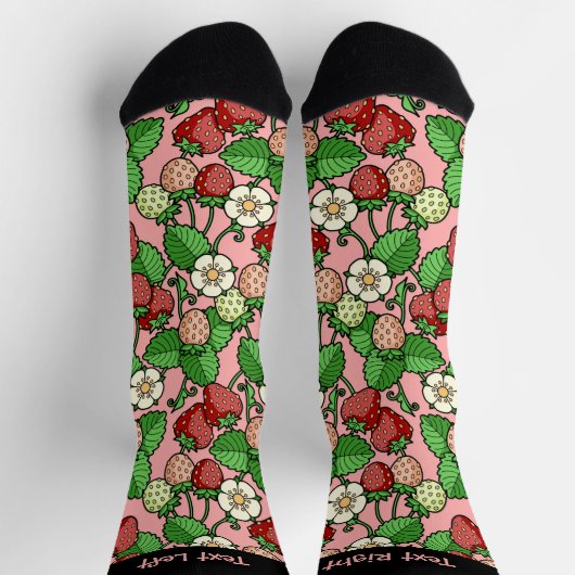 Strawberry Vine Pattern Socks Sokken (Top)
