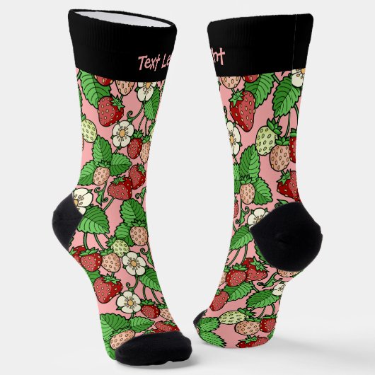 Strawberry Vine Pattern Socks Sokken (Gebogen)