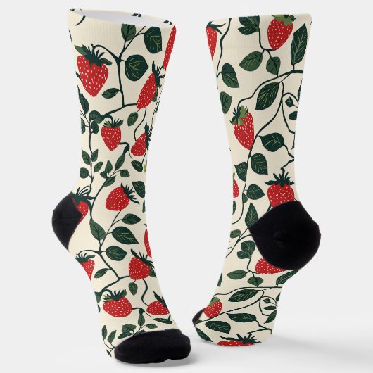 Strawberry Vine Pattern Sokken (Gebogen)