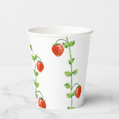 Strawberry Vine Red Berries verjaardagsfeestje Papieren Bekers (Achterkant)