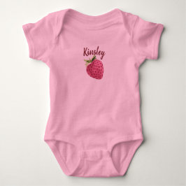Strawberry Waterverf  baby Romper