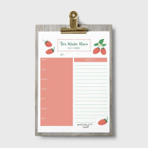Strawberry Weekly Meal Kruidenier Planner