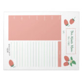 Strawberry Weekly Meal Kruidenier Planner Notitieblok (Voorkant)