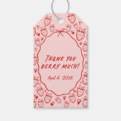 Strawberry Whimsical Coquette Favoriet Cadeaulabel (Voorkant)