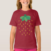 strawberry with a red background t-shirt (Voorkant)