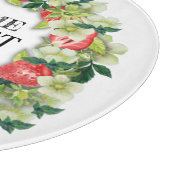 Strawberry Wreath Home Sweet Home Round Snijplank (Hoek)