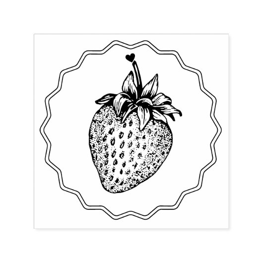 Strawberry Zelfinktende Stempel (Design)