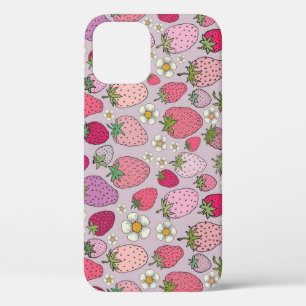 Strawberry zomer naadloos patroon iPhone 12 hoesje