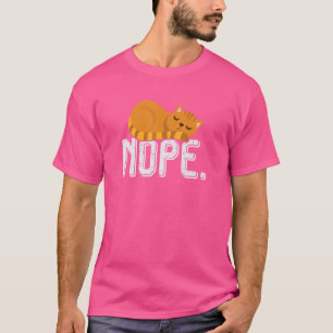 Stray Ginger Oranje Cat Cute Sleeping Pet Kat T-shirt