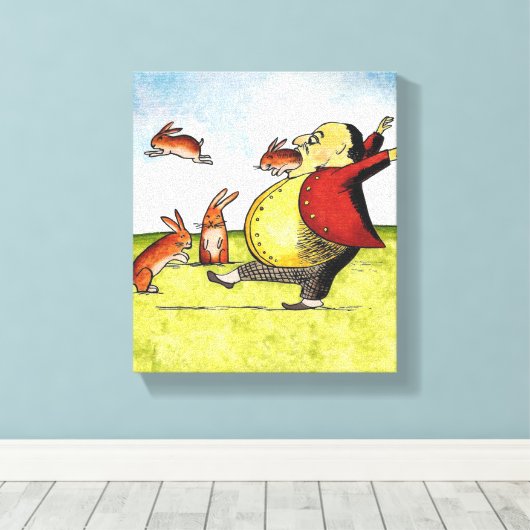 Stray Hares Canvas Afdruk (Insitu (Houten vloer))