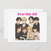 Stray Kids Anime Graphic Briefkaart (Voorkant / Achterkant)