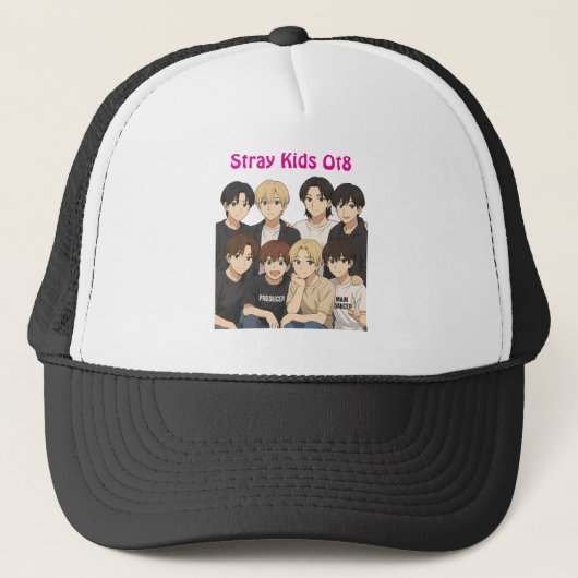 Stray Kids Anime Graphic Trucker Hat Trucker Pet (Voorkant)