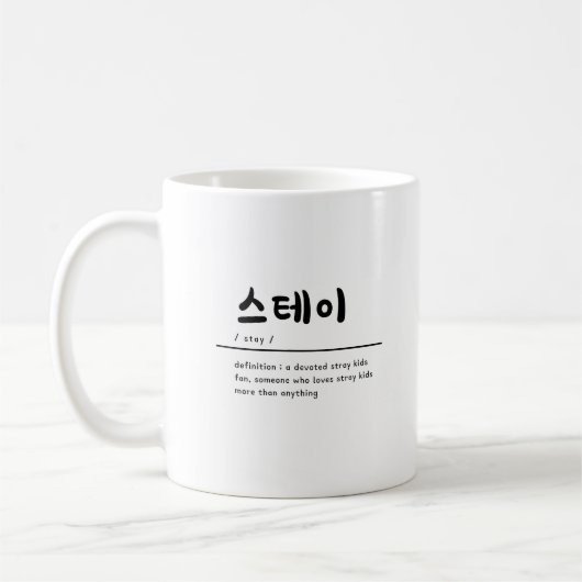 Stray Kids SKZ Fan esthétique KPOP Mug pour RESTER (Gauche)