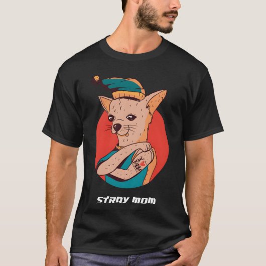 Stray Mom funny T-shirt (Voorkant)