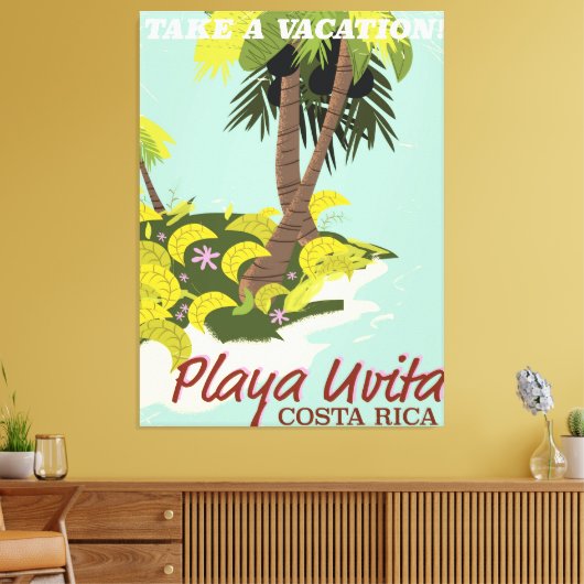 Straya Uvita, Costa rica strandreisposter/ Canvas Afdruk (Insitu (Woonkamer))
