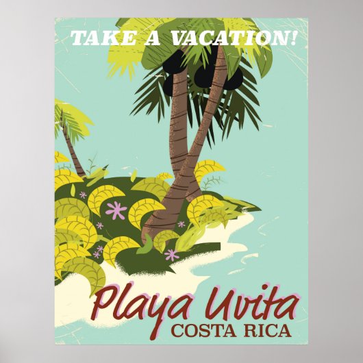 Straya Uvita, Costa rica strandreisposter/ Poster (Voorkant)
