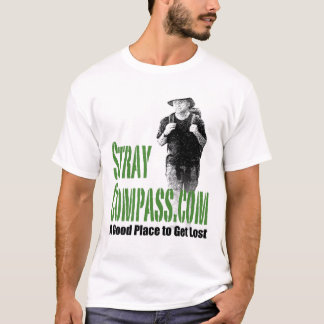 StrayCompass.com Mannen Groen op Groen T-shirt