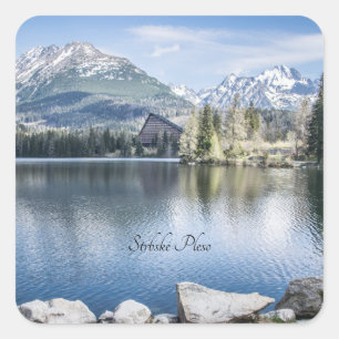 Strbske Pleso, Hoge Tatra, Slowakije, Vierkante Sticker