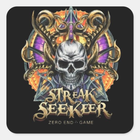 Streak Seeker skicker Vierkante Sticker (Voorkant)