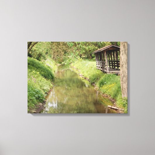 Stream of Tranquility Country Photography Canvas Afdruk (Voorkant)