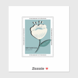 Streambank bitterheid witte bloem sticker