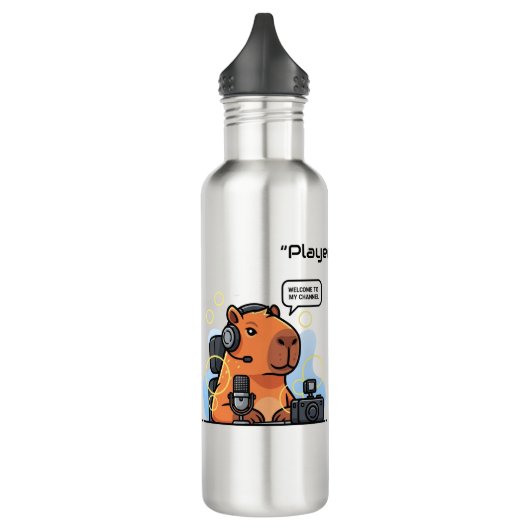 Streamer Capybara Water Bottle – Personalized Game Waterfles (Links)