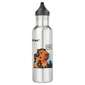 Streamer Capybara Water Bottle – Personalized Game Waterfles (Rechts)
