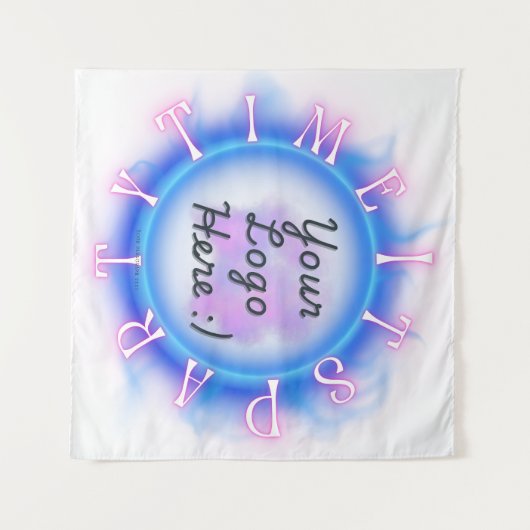 Streamer Feesttijd Achtergrond Wandkleed (Voorkant (horizontaal))