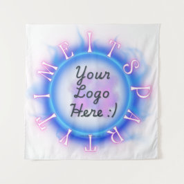 Streamer Feesttijd Achtergrond Wandkleed