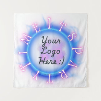 Streamer Feesttijd Achtergrond Wandkleed