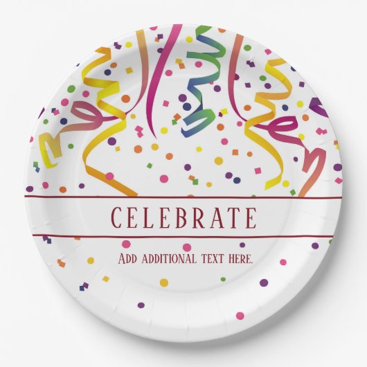 Streamers en Confetti Paper Bord (Voorkant)