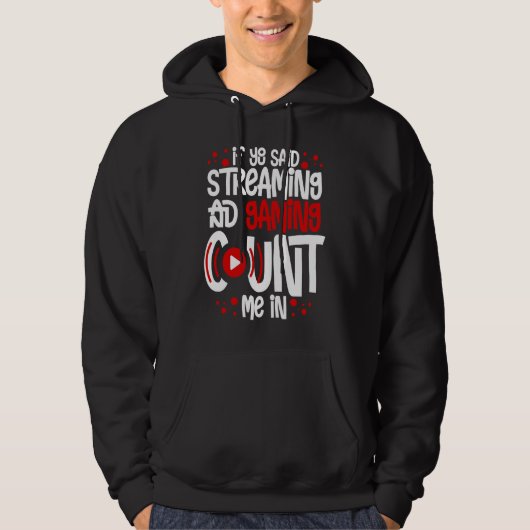 Streaming Game Streamer Online Video Microfoon Hoodie (Voorkant)