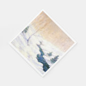 Streaming in een sneeuwwinterlandschap (kerstkunst servet (Hoek)