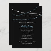 Streaming Lights Invitation Fête de Fêtes (Devant / Derrière)