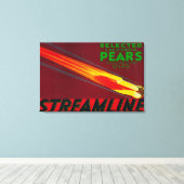 Streamline perenkrat LabelSanta Clara, CA Canvas Afdruk (Insitu (Houten vloer))