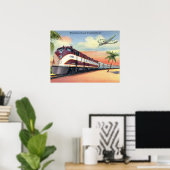 Streamliner Train, Wonderful Florida, Poster (Thuiskantoor)