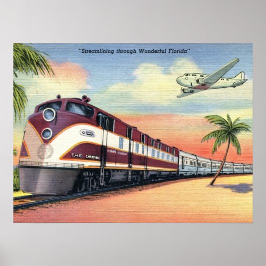 Streamliner Train, Wonderful Florida, Poster (Voorkant)